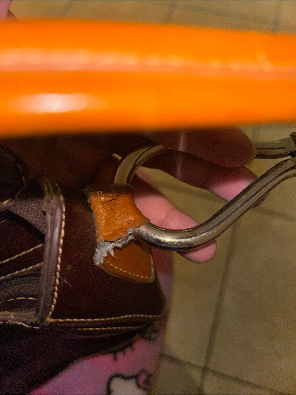 Y2K Brown shoulder purse with a large 'S'
